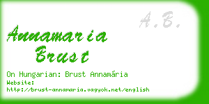 annamaria brust business card